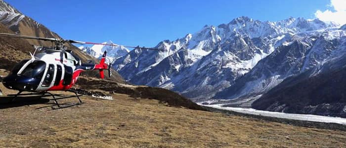 Helicopter landing tour in Langtang 