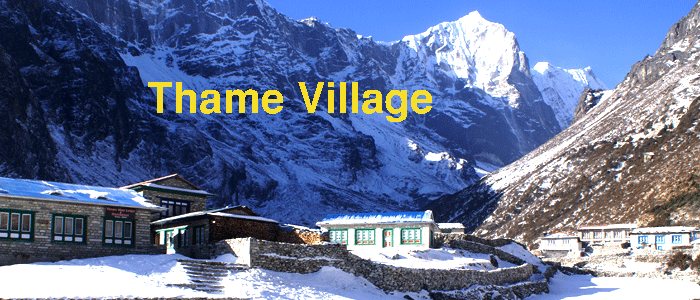 Thame Village in Everest area