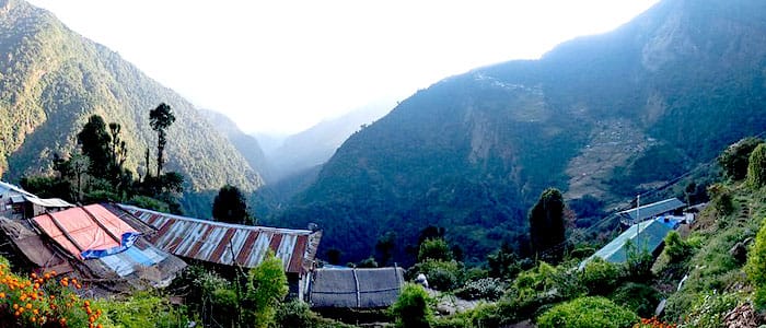 Chhomrong Village in Short Annapurna Base Camp Trek