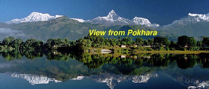 Views from Pokhara on, Kathmandu Pokhara Chitwan Lumbini Tour